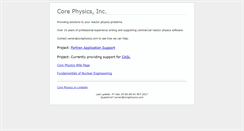 Desktop Screenshot of corephysics.com