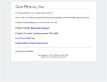Tablet Screenshot of corephysics.com